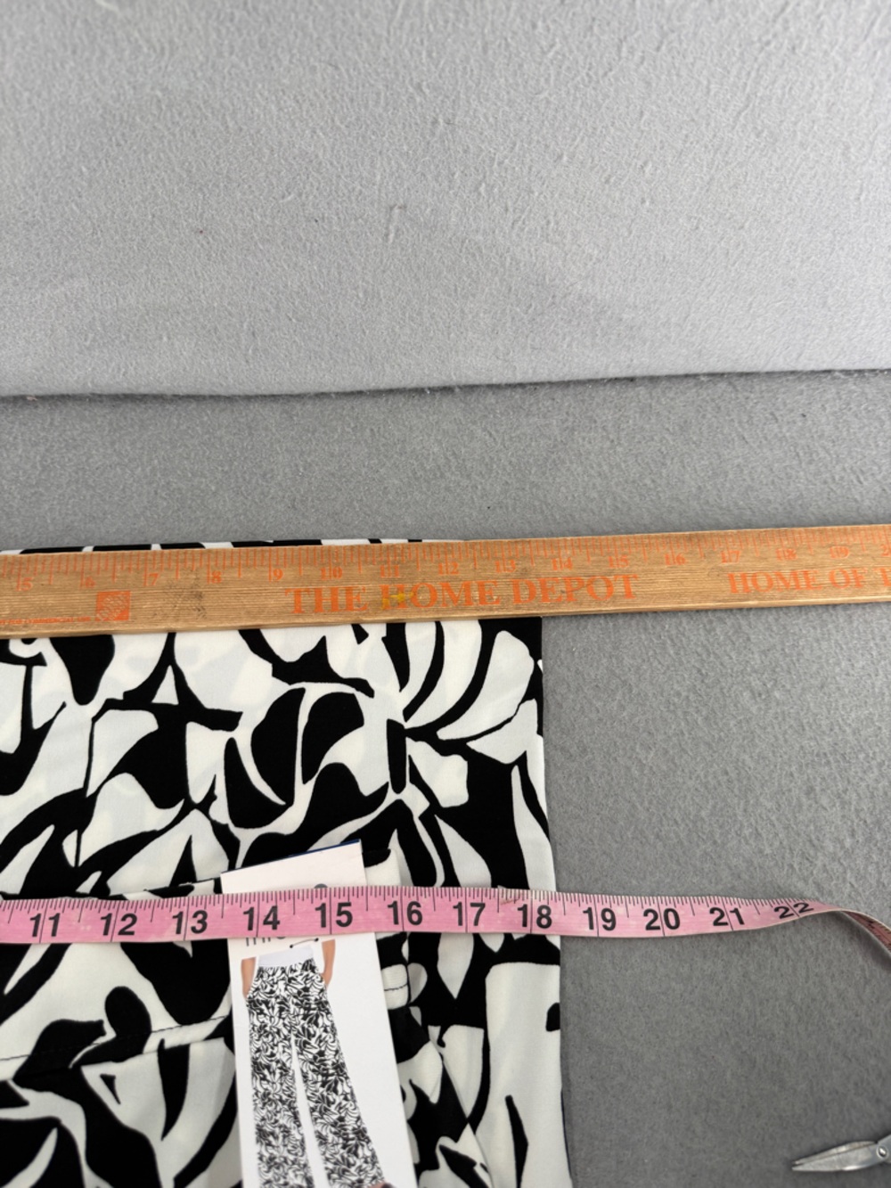 Three Dots Pants Womens L Black White Print Palazzo Resortwear Boho Comfy NWT - Picture 7 of 13